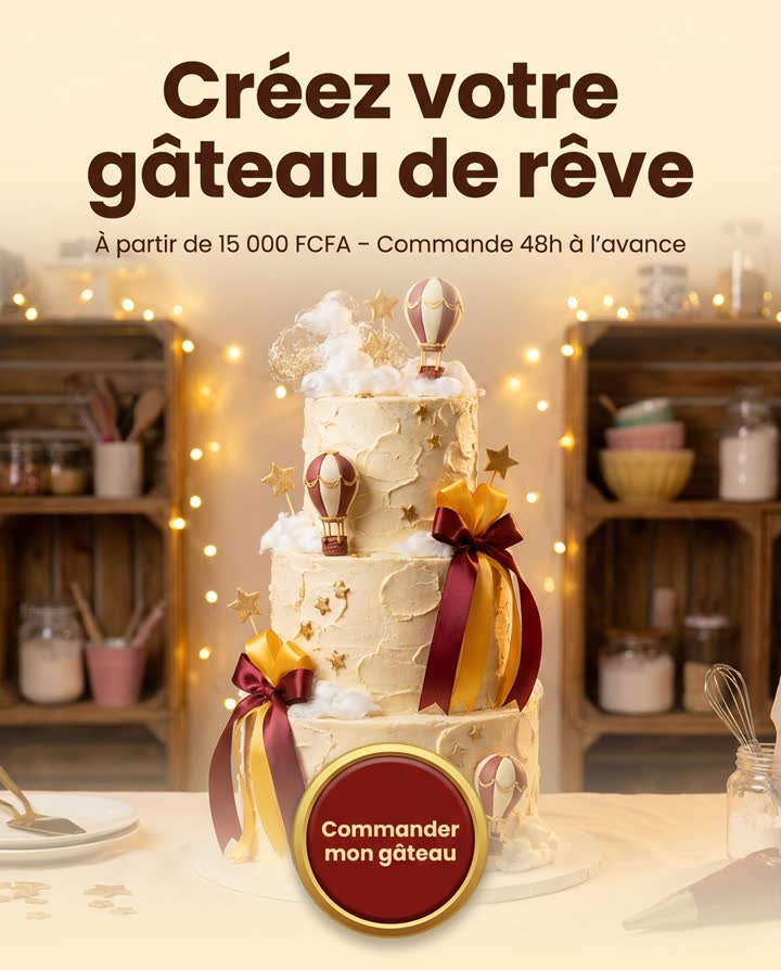 Pâtisserie fictive : des gâteaux sur commande, délai compris.